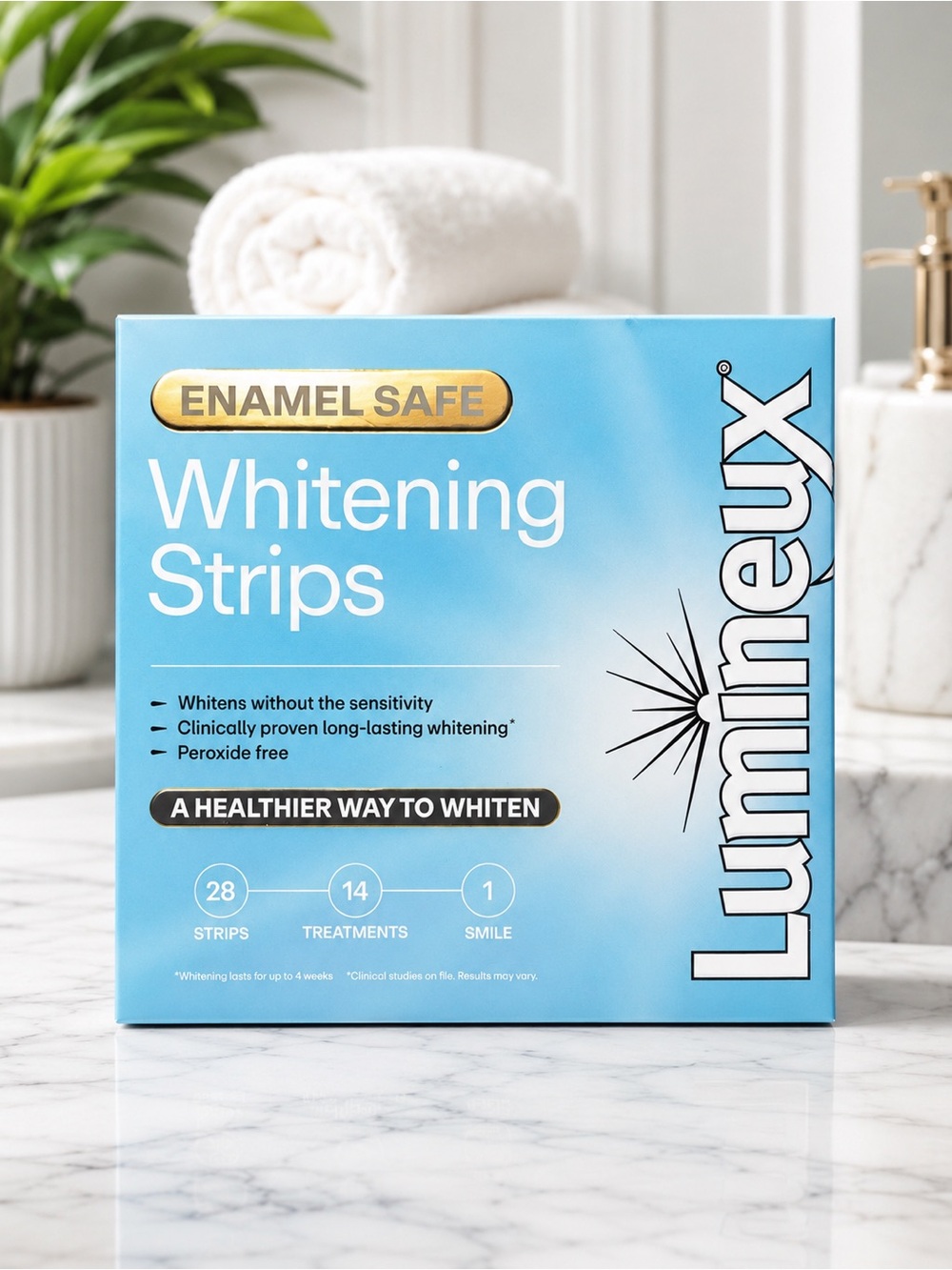 Luminous Enamel Safe Whitening Strips - Blue Retail $30.00